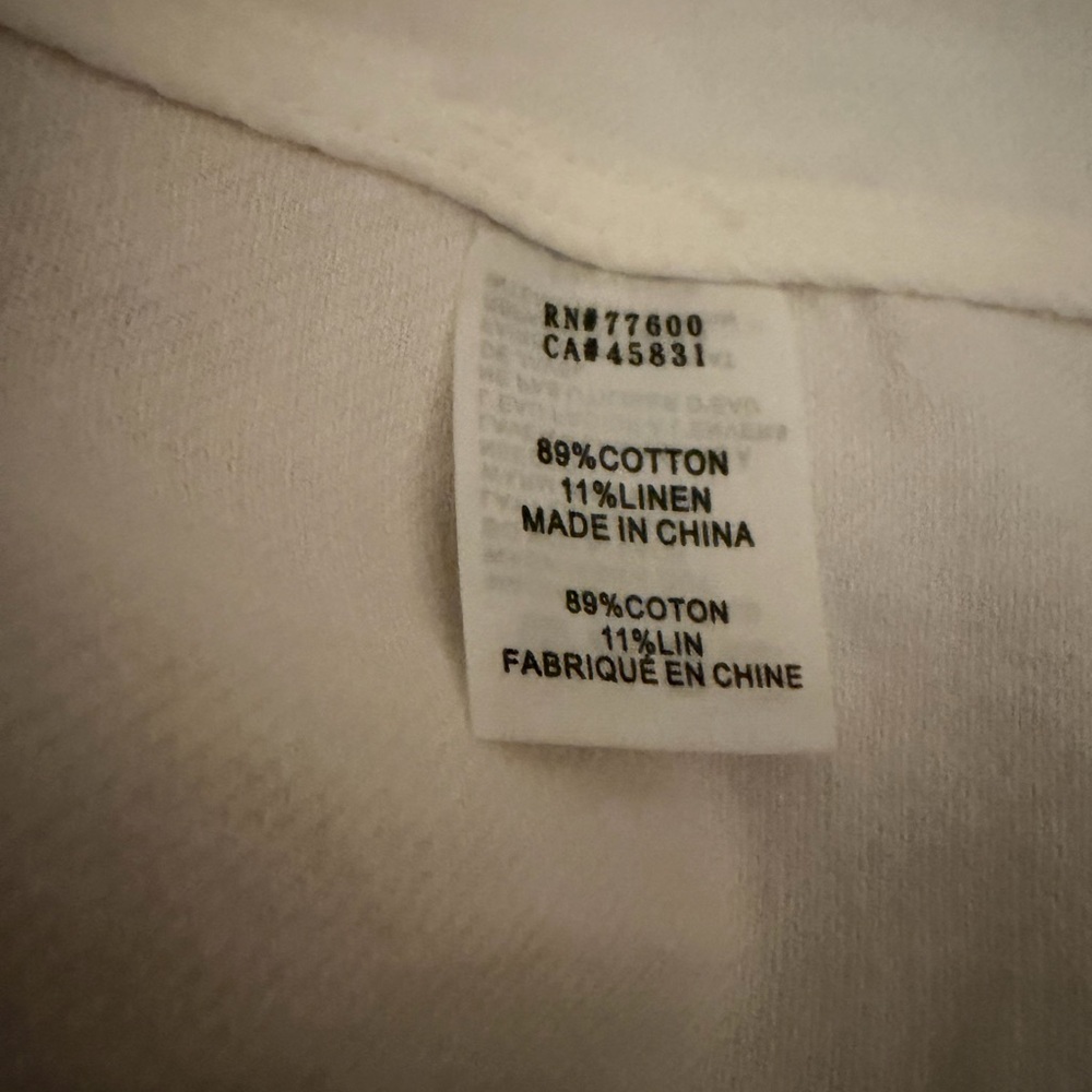 Sandrine Rose Cream Chore Jacket NWT Cotton Linen Workwear Style Size L - Picture 6 of 6
